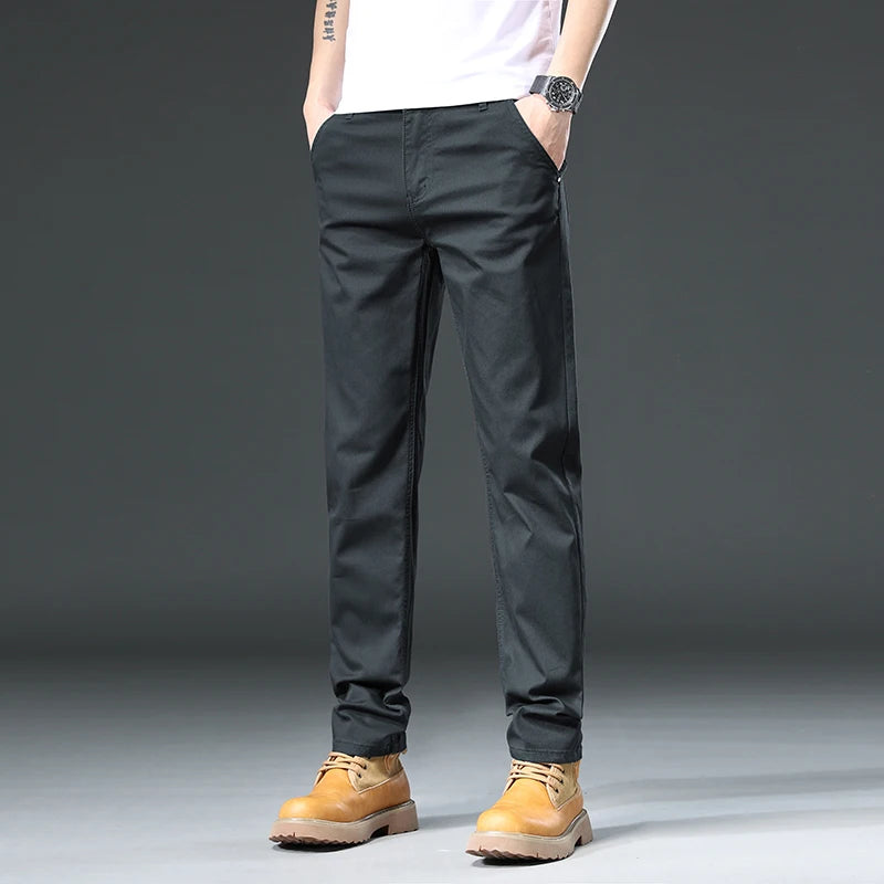 Straight-Fit Casual Pants
