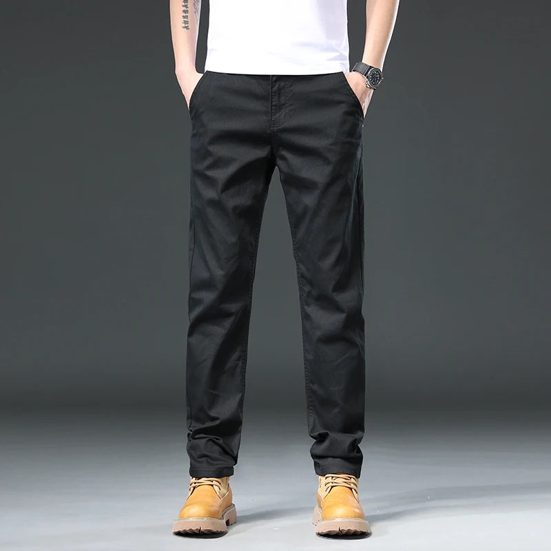Straight-Fit Casual Pants