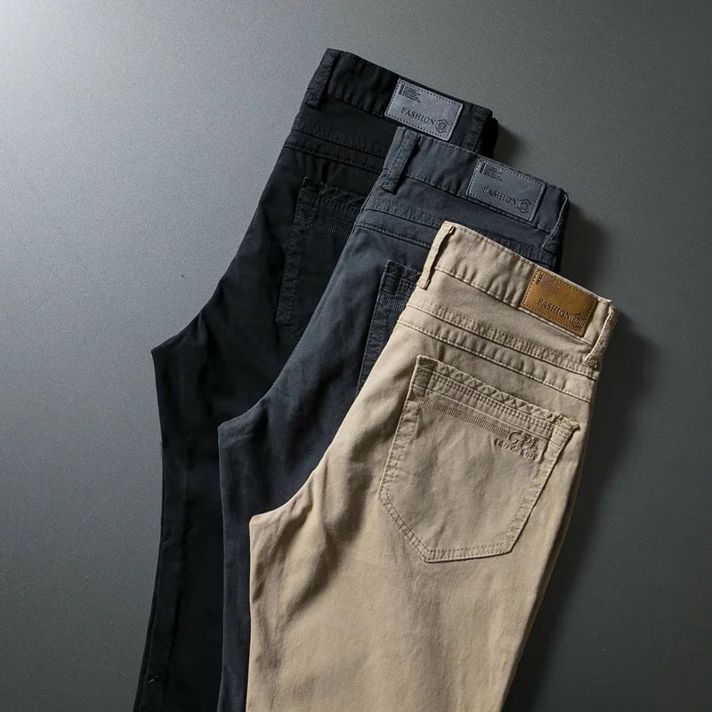 Straight-Fit Casual Pants