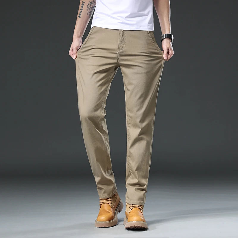 Straight-Fit Casual Pants