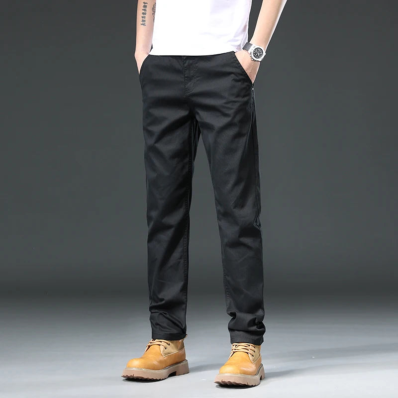 Straight-Fit Casual Pants