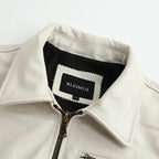 Preston Harlow RLEIMUS Genuine White Leather Jacket