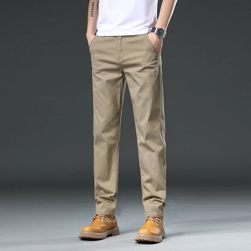 Straight-Fit Casual Pants